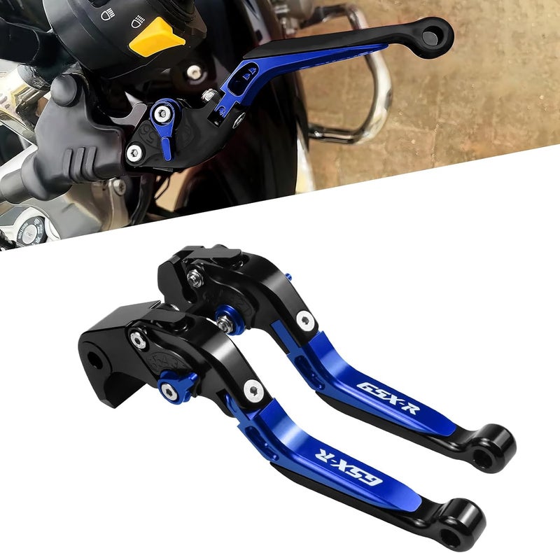 XIDAODIT for Suzuki GSXR 600 750(2006-2024) 1000R(2009-2024) GSX-R 1000(2005-2006) Motorcycle Clutch Lever Folding Extendable Adjustable Handlebars Brake and Clutch Levers Set(Blue) - Image 4